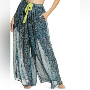New Free People Sleeping in Chiffon Wide Leg Pants ~ Floral